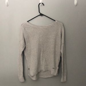 Cream Waffle Knit Hollister Sweater